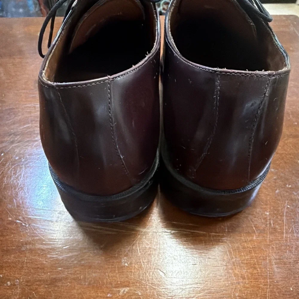 Bostonian Classics Men's Brown Leather First Flex Cap Toe Lace-Up Oxford sz 10